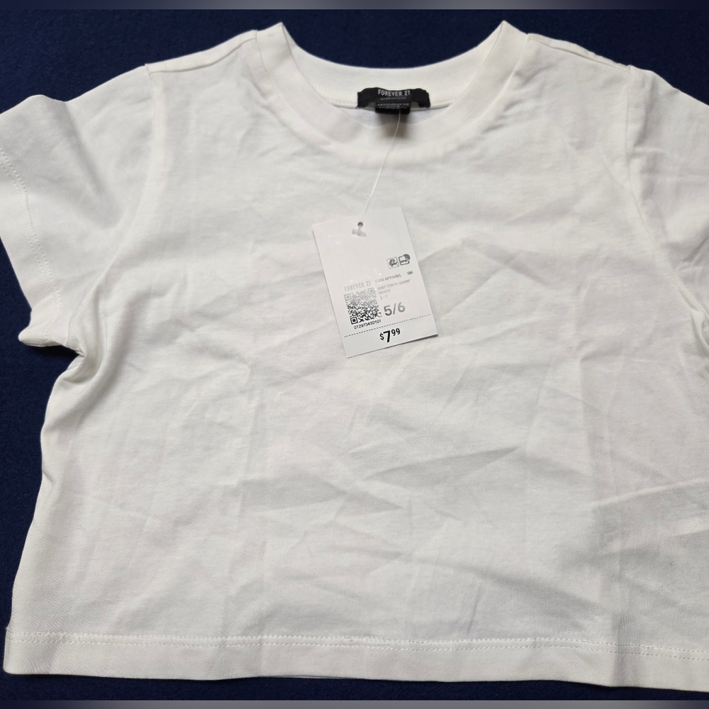 Forever 21 White Kids Short Sleeve Tee